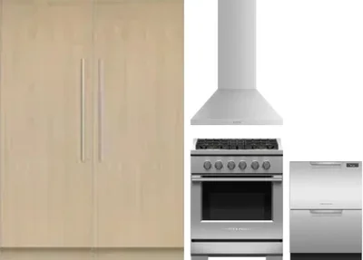 5 Piece Package Includes Refrigerator, Freezer, Range, Hood And Dishwasher